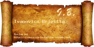 Ivanovics Brigitta névjegykártya